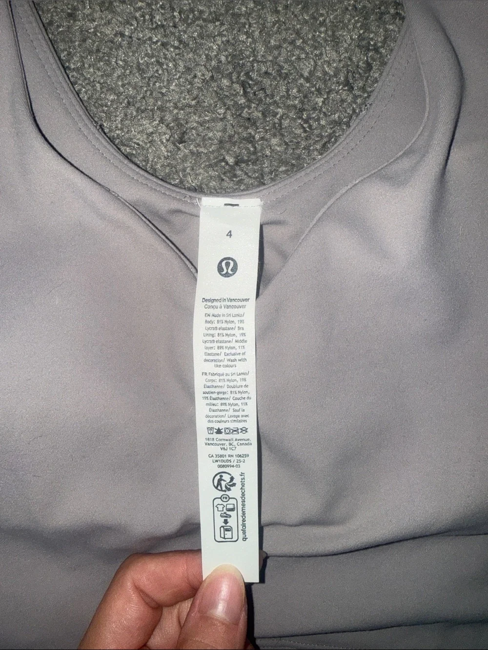 lululemon athletica Scoop Neck Sports Bra Tank in Light Mauve